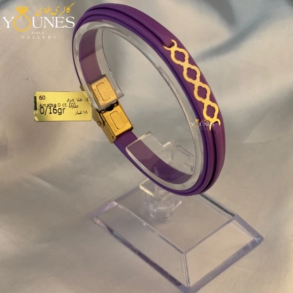 دستبند طلا زنانه چرم ونکلیف